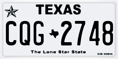 TX license plate CQG2748