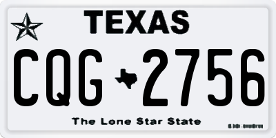 TX license plate CQG2756