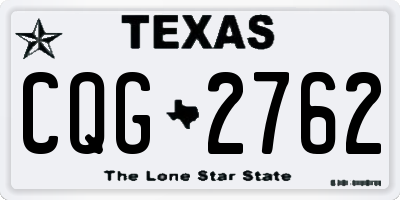TX license plate CQG2762