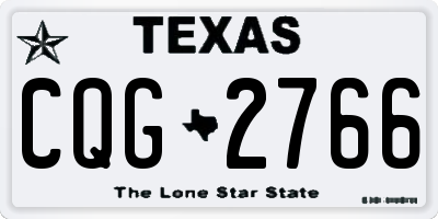 TX license plate CQG2766