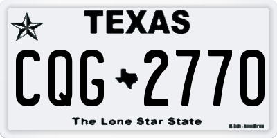TX license plate CQG2770