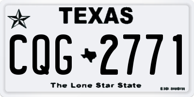 TX license plate CQG2771