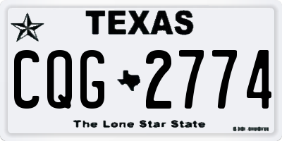 TX license plate CQG2774