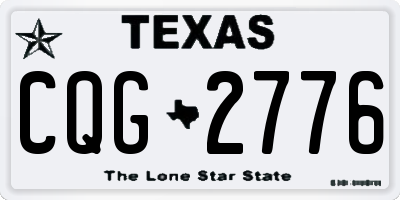 TX license plate CQG2776