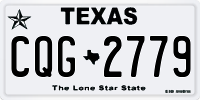 TX license plate CQG2779