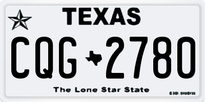 TX license plate CQG2780
