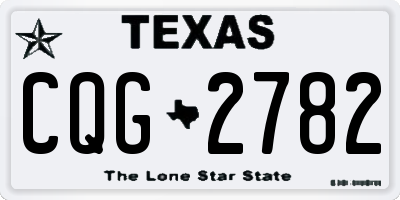 TX license plate CQG2782