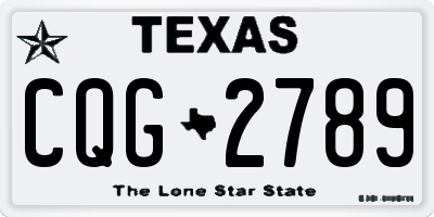 TX license plate CQG2789