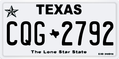 TX license plate CQG2792