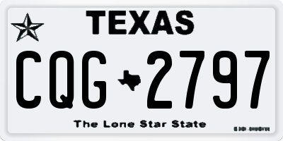TX license plate CQG2797