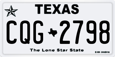 TX license plate CQG2798
