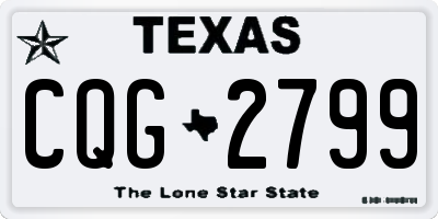 TX license plate CQG2799
