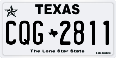 TX license plate CQG2811