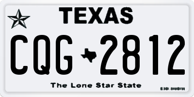TX license plate CQG2812