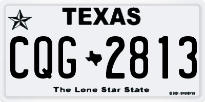 TX license plate CQG2813