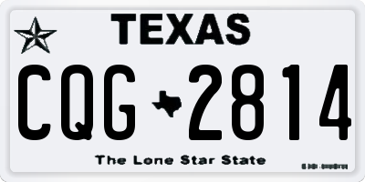 TX license plate CQG2814