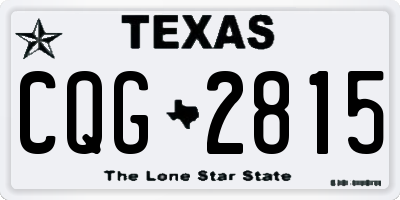 TX license plate CQG2815