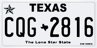 TX license plate CQG2816