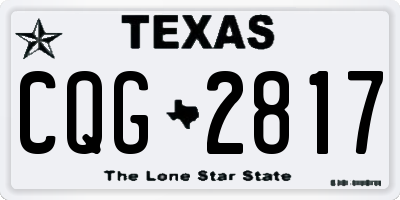 TX license plate CQG2817