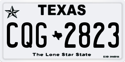 TX license plate CQG2823