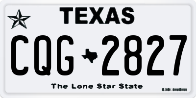TX license plate CQG2827
