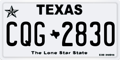 TX license plate CQG2830