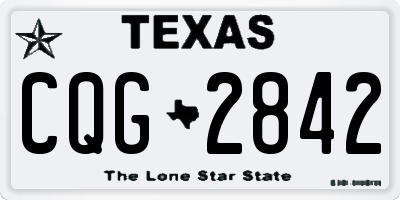 TX license plate CQG2842