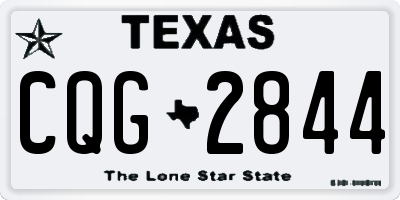 TX license plate CQG2844