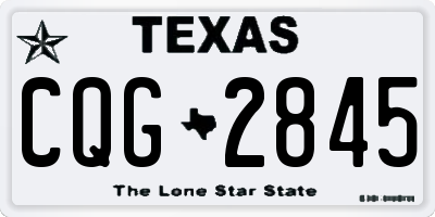 TX license plate CQG2845