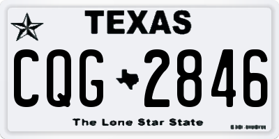 TX license plate CQG2846