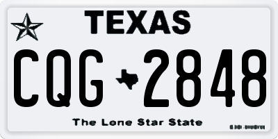 TX license plate CQG2848