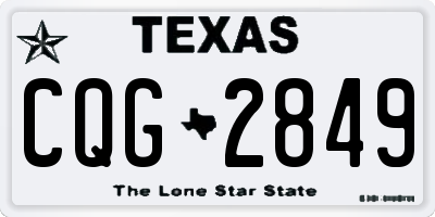 TX license plate CQG2849