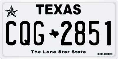 TX license plate CQG2851