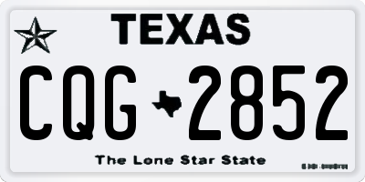 TX license plate CQG2852