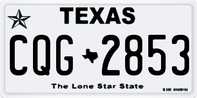 TX license plate CQG2853