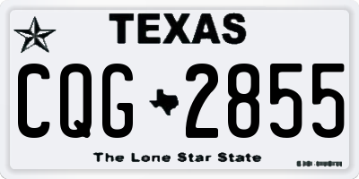 TX license plate CQG2855
