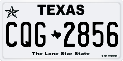 TX license plate CQG2856