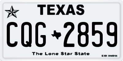 TX license plate CQG2859