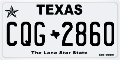 TX license plate CQG2860