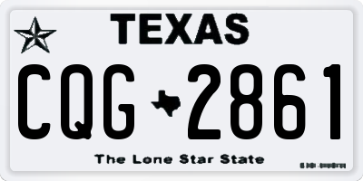 TX license plate CQG2861