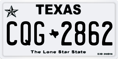 TX license plate CQG2862