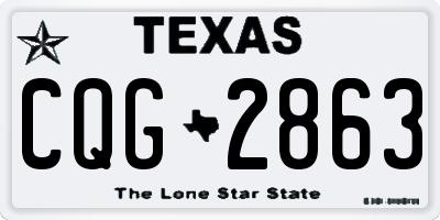 TX license plate CQG2863