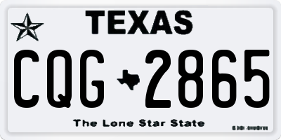 TX license plate CQG2865