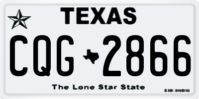 TX license plate CQG2866