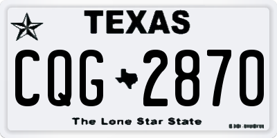TX license plate CQG2870