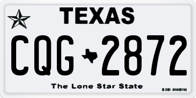 TX license plate CQG2872