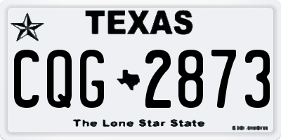 TX license plate CQG2873