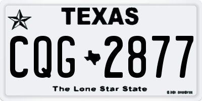 TX license plate CQG2877