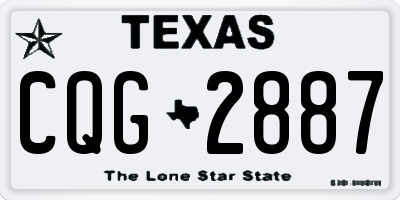TX license plate CQG2887