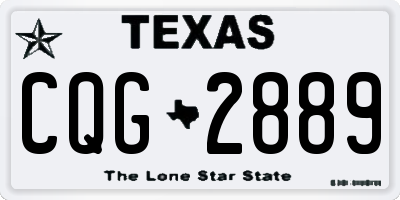 TX license plate CQG2889